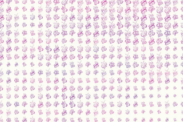 Dekoratif el Kelebek Sanat resimler çekilmiş. Tasarım doku ve arka plan için iyi. Karikatür tarzı vektör grafiği.