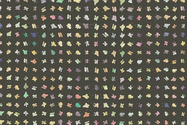 Soyut kelebek illüstrasyonlar arka plan. Karikatür tarzı vektör grafiği.