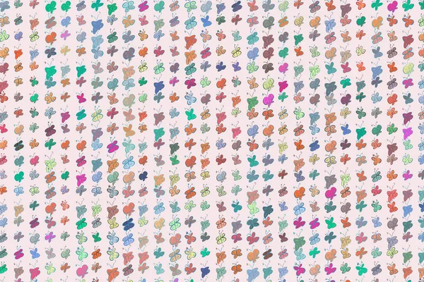 Soyut kelebek illüstrasyonlar arka plan. Karikatür tarzı vektör grafiği.