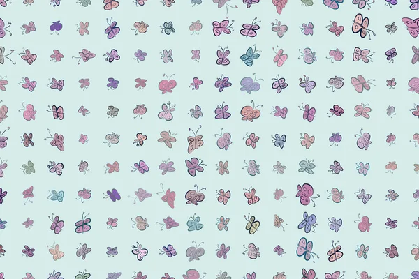 Soyut kelebek illüstrasyonlar arka plan. Karikatür tarzı vektör grafiği.