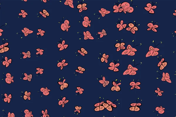 Soyut kelebek illüstrasyonlar arka plan. Karikatür tarzı vektör grafiği.