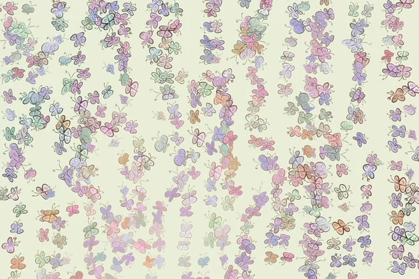 Soyut kelebek illüstrasyonlar arka plan. Karikatür tarzı vektör grafiği.