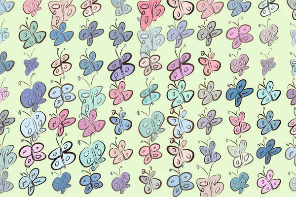 Soyut çizimler kelebek, kavramsal. Tasarım arka plan için iyi. Karikatür tarzı vektör grafiği.