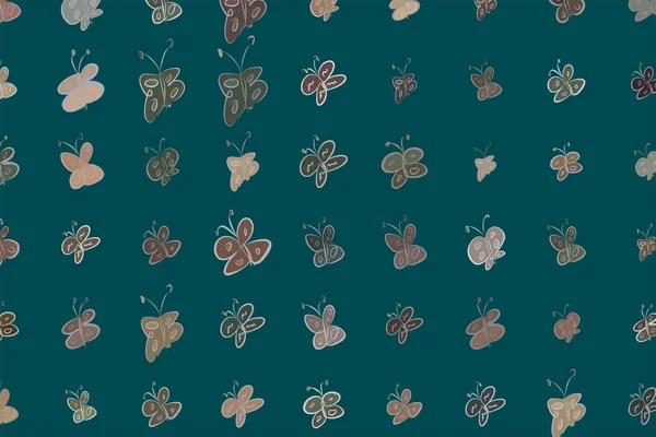 Kelebek illüstrasyonlar arka plan soyut, elle çizilmiş. Karikatür tarzı vektör grafiği.