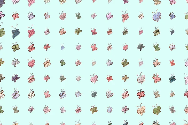 Soyut kelebek illüstrasyonlar arka plan. Karikatür tarzı vektör grafiği.