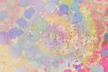 Grunge ve kaba. Geometrik arka plan ile harmanlanmış dağınık şekiller çizmek.