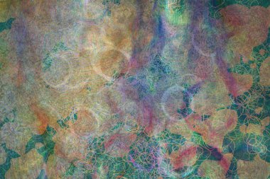 Grunge ve kaba. Renk soyut model, generatif karışık karmakarışık şekiller, arka plan sanat.