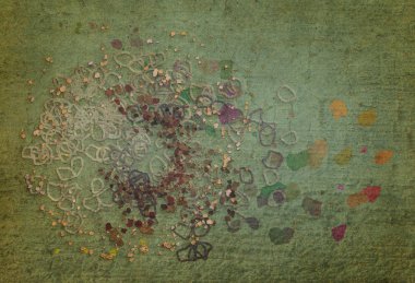 Grunge ve kaba. Karma karışık şekiller, soyut geometrik arka plan deseni.