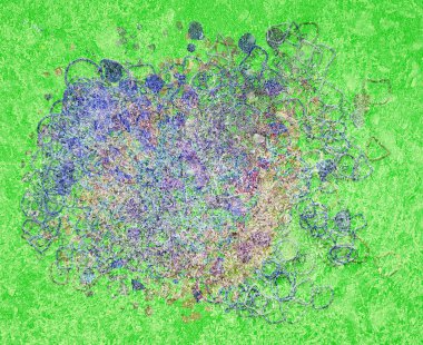 Grunge ve kaba. Renk soyut model, generatif karışık karmakarışık şekiller, arka plan sanat.