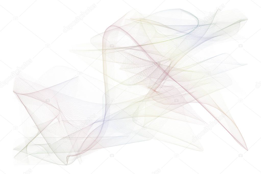 Abstract smoky line art illustrations background.