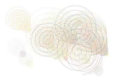 Sanatsal dön circle hatları arka plan deseni soyut. Vektör çizim grafiği.