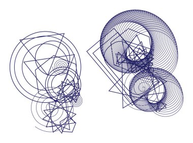Karma desen şekli ile soyut geometrik arka plan. Vektör çizim grafiği.