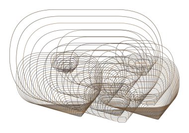 Geometrik kavramsal arka plan dikdörtgen desen tasarımı için yuvarlanır. Vektör çizim grafiği.