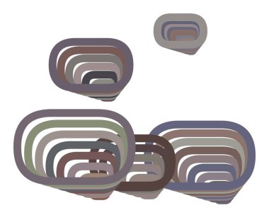 Soyut geometrik yuvarlatılmış dikdörtgen desen renkli. Web sayfası, duvar kağıdı, grafik tasarım, katalog, doku veya arka plan için iyi. Vektör çizim grafiği.