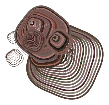 Yuvarlatılmış dikdörtgen desen şekli ile soyut geometrik arka plan. Vektör çizim grafiği.