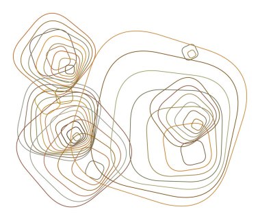 Soyut kavramsal geometrik yuvarlatılmış dikdörtgen desen. Web sayfası, grafik tasarım, katalog, doku veya arka plan için iyi. Vektör çizim grafiği.