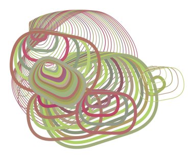 Renk soyut yuvarlatılmış dikdörtgen geometrik desen generatif sanat arka plan. Vektör çizim grafiği.