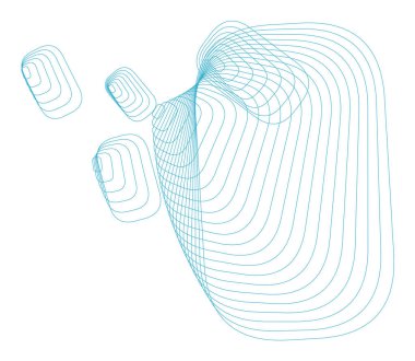 Şekli yuvarlatılmış dikdörtgen, soyut geometrik arka plan deseni. Vektör çizim grafiği.