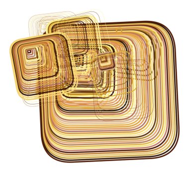 Sanatsal yuvarlatılmış dikdörtgen arka plan deseni soyut. Vektör çizim grafiği.