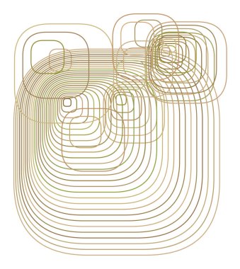 Yuvarlatılmış dikdörtgen desen şekli ile soyut geometrik arka plan. Vektör çizim grafiği.