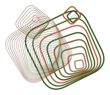 Sanatsal yuvarlatılmış dikdörtgen arka plan deseni soyut. Vektör çizim grafiği.