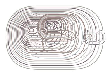 Sanatsal yuvarlatılmış dikdörtgen arka plan deseni soyut. Vektör çizim grafiği.