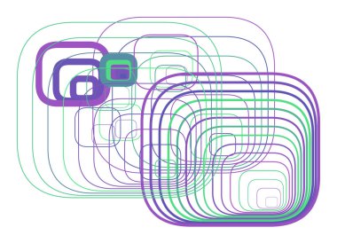 Arka plan soyut geometrik yuvarlatılmış dikdörtgen desen tasarımı için. Vektör çizim grafiği.