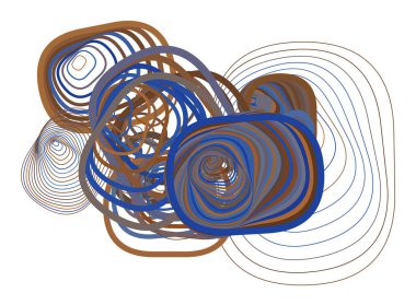 Soyut kavramsal geometrik yuvarlatılmış dikdörtgen desen. Web sayfası, grafik tasarım, katalog, doku veya arka plan için iyi. Vektör çizim grafiği.