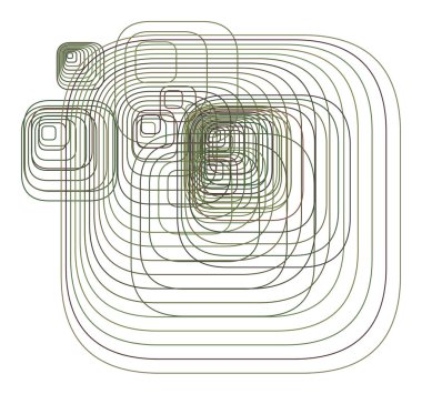 Sanatsal yuvarlatılmış dikdörtgen arka plan deseni soyut. Vektör çizim grafiği.