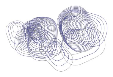 Renk soyut yuvarlatılmış dikdörtgen geometrik desen generatif sanat arka plan. Vektör çizim grafiği.