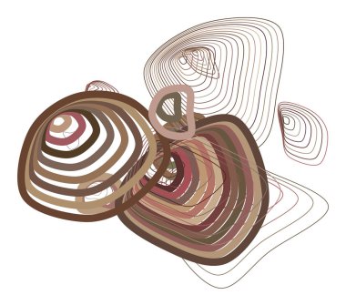 Renk soyut yol çizgileri geometrik desen generatif sanat arka plan. Vektör çizim grafiği.