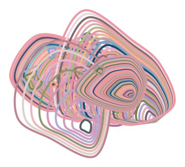 Renk soyut yol çizgileri geometrik desen generatif sanat arka plan. Vektör çizim grafiği.