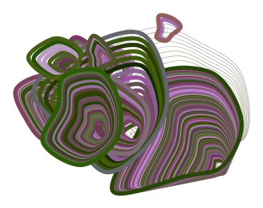 Renk soyut yol çizgileri geometrik desen generatif sanat arka plan. Vektör çizim grafiği.