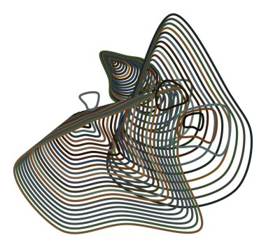 Renk soyut yol çizgileri geometrik desen generatif sanat arka plan. Vektör çizim grafiği.