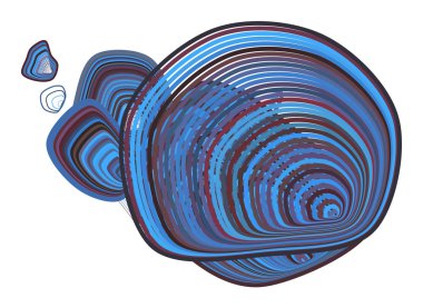 Renk soyut yol çizgileri geometrik desen generatif sanat arka plan. Vektör çizim grafiği.