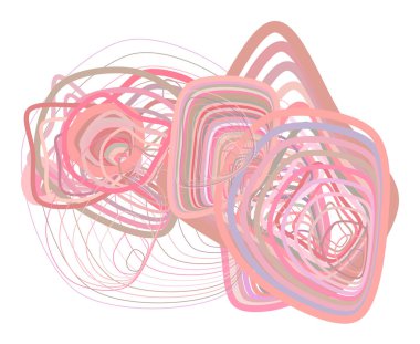 Renk soyut yol çizgileri geometrik desen generatif sanat arka plan. Vektör çizim grafiği.