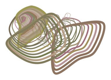 Renk soyut yol çizgileri geometrik desen generatif sanat arka plan. Vektör çizim grafiği.