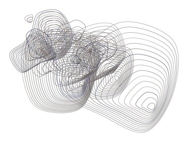 Renk soyut yol çizgileri geometrik desen generatif sanat arka plan. Vektör çizim grafiği.