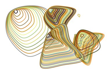 Renk soyut yol çizgileri geometrik desen generatif sanat arka plan. Vektör çizim grafiği.