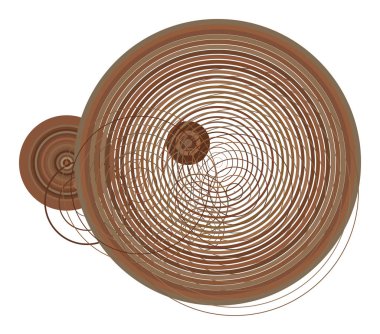 Soyut daire, kabarcıklar, küre veya elips geometrik desen, renkli ve sanatsal grafik tasarım, katalog, tekstil veya doku baskı ve arka plan için. Vektör çizim grafiği.