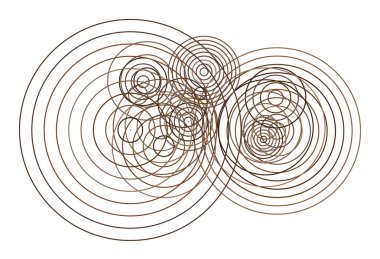 Daireler, kabarcıklar, küre veya elips, soyut geometrik arka plan deseni şeklinde. Vektör çizim grafiği.