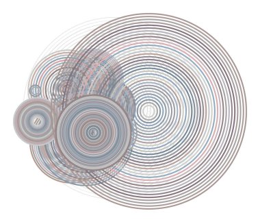 Soyut renkli geometrik daireler, kabarcıklar, küre veya elips desenli. Web sayfası, duvar kağıdı, grafik tasarım, katalog, doku veya arka plan için iyi. Vektör çizim grafiği.
