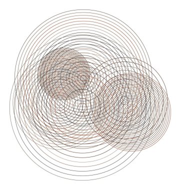 Soyut kavramsal geometrik daire, kabarcıklar, küre veya elips desen. Web sayfası, grafik tasarım, katalog, doku veya arka plan için iyi. Vektör çizim grafiği.