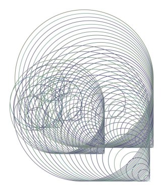 Geometrik kavramsal arka plan desen tasarımı için daire, kabarcıklar, küre veya elips. Vektör çizim grafiği.