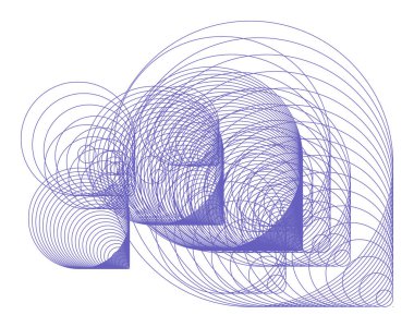 Daireler, kabarcıklar, küre veya elips, soyut geometrik arka plan deseni şeklinde. Vektör çizim grafiği.