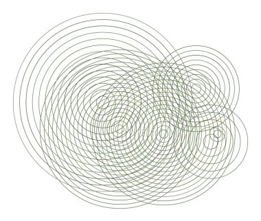 Soyut kavramsal geometrik daire, kabarcıklar, küre veya elips desen. Web sayfası, grafik tasarım, katalog, doku veya arka plan için iyi. Vektör çizim grafiği.