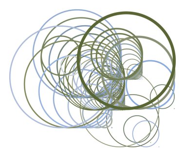 Arka plan soyut geometrik daire, kabarcıklar, küre veya elips desen tasarımı için. Vektör çizim grafiği.