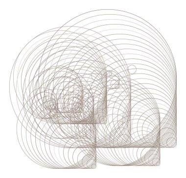 Geometrik kavramsal arka plan desen tasarımı için daire, kabarcıklar, küre veya elips. Vektör çizim grafiği.