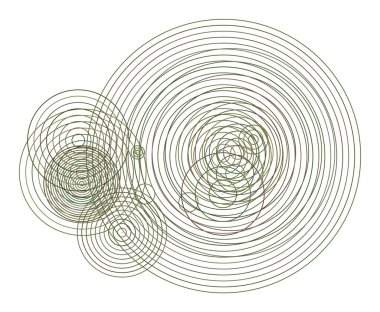 Sanatsal daire, kabarcıklar, küre veya elips desen soyut arka plan. Vektör çizim grafiği.