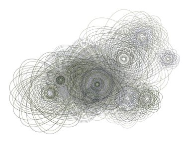 Soyut geometrik desen oval ve karışık renkli. Web sayfası, duvar kağıdı, grafik tasarım, katalog, doku veya arka plan için iyi. Vektör çizim grafiği.